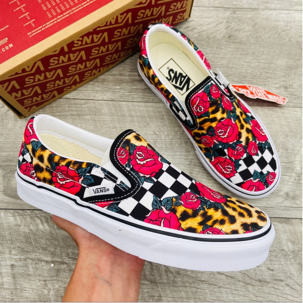 Vans Classic Slip-On Rose Checkerboard